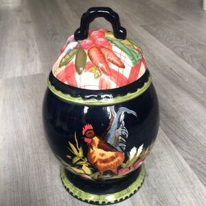 🐓 TRACY PORTER THE STONEHOUSE FARM COLLECTION Ceramic CANISTER JAR NWOT
